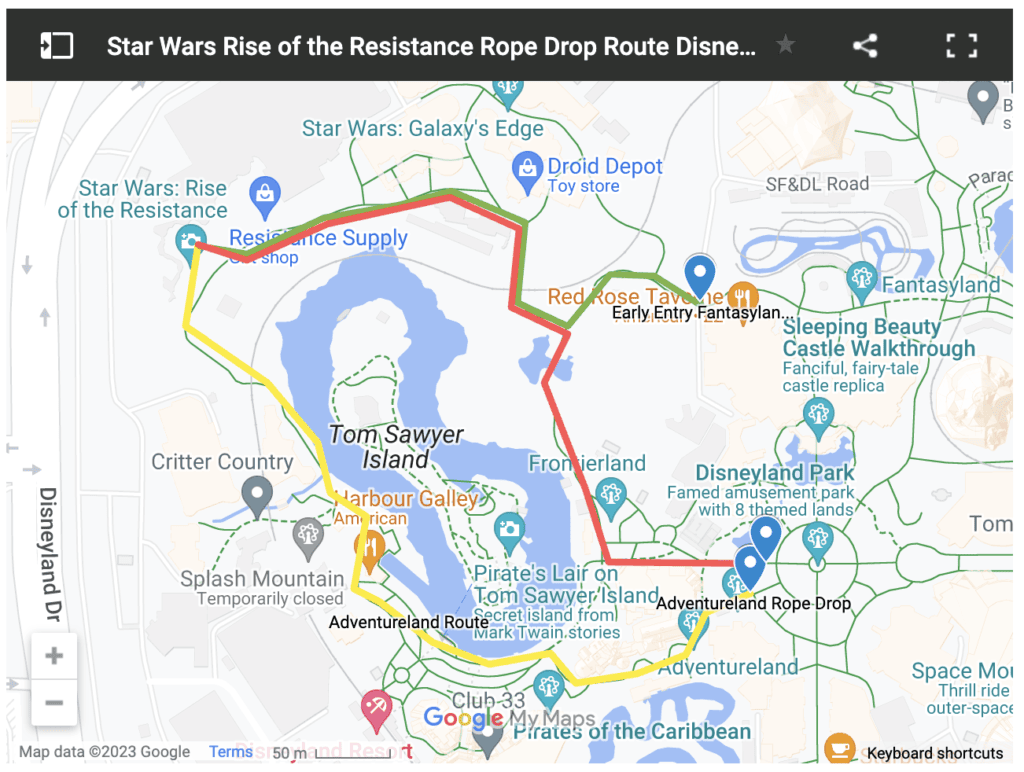 Star Wars Rise of the Resistance Rope Drop Disneyland California