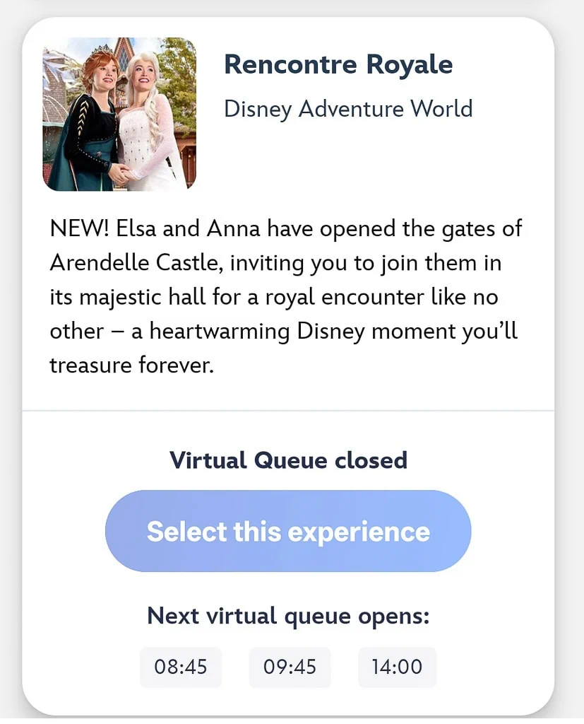 Virtual Queue Disneyland Paris